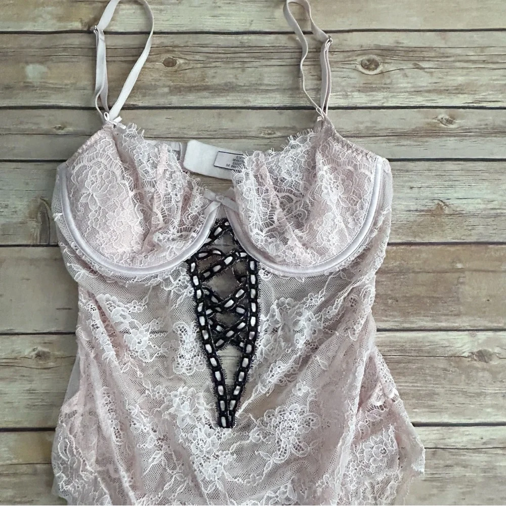 Victoria's Secret Pink Lace Bodysuit